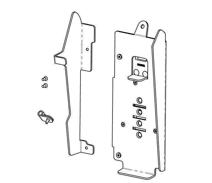 Metal FlexiPole Backplate for - Castles S1F2 Payment Terminal - Warranty 24M