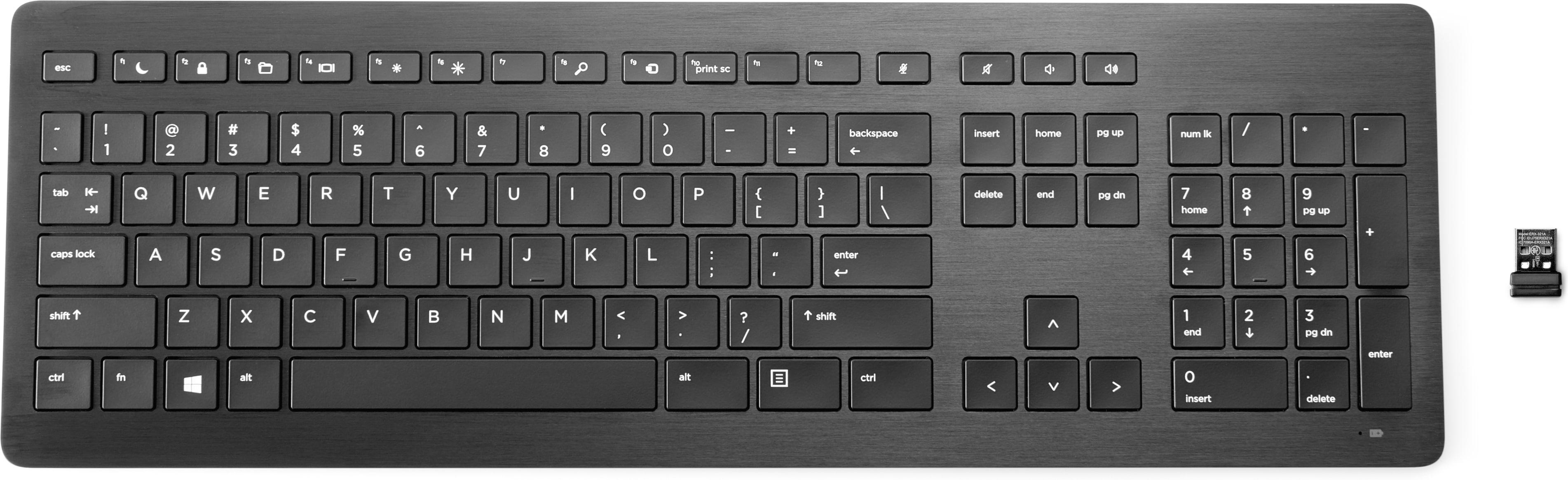 HP 917665-101 tastiera RF Wireless Svedese Nero