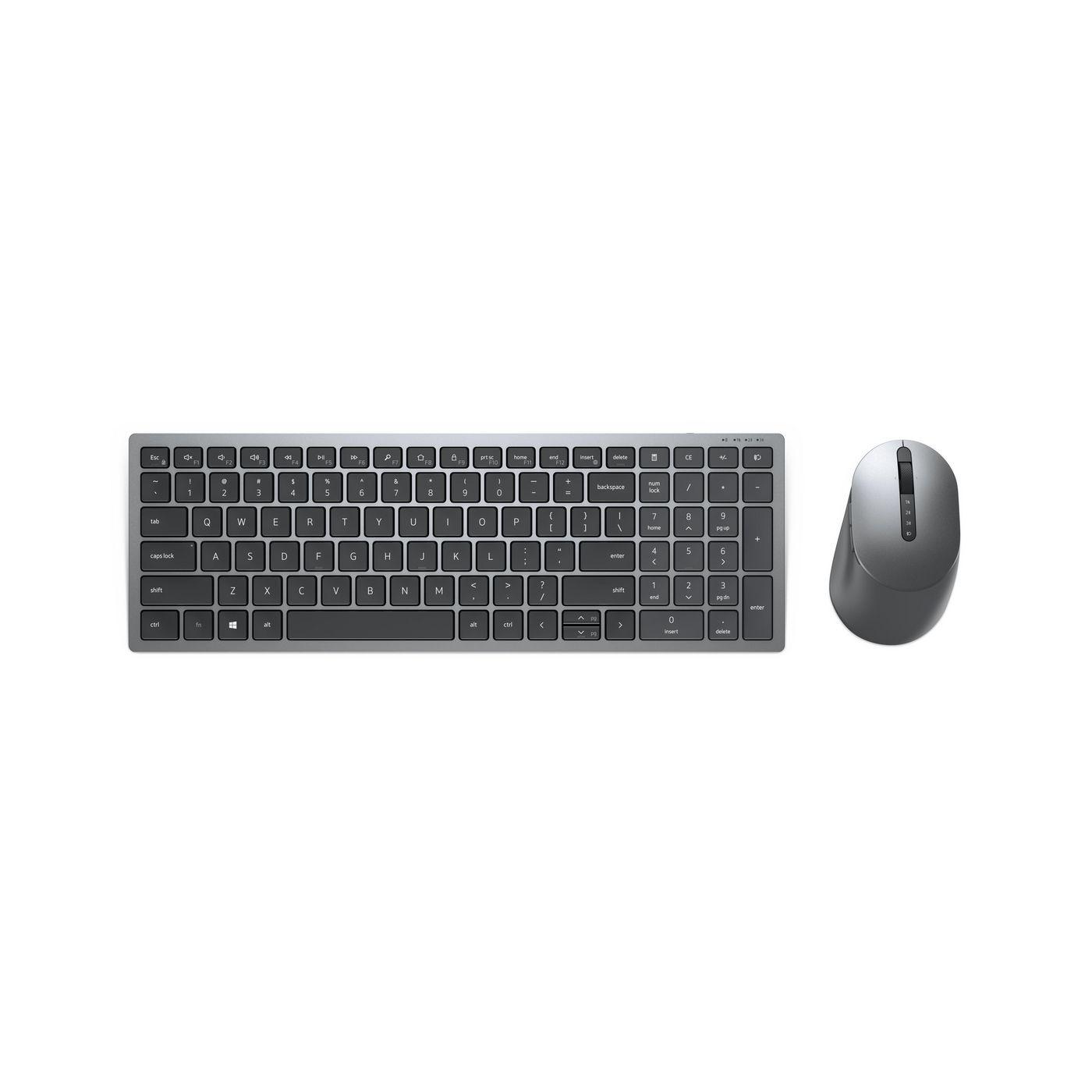 DELL KM7120W tastiera Mouse incluso RF senza fili Bluetooth QWERTY US International Grigio Titanio