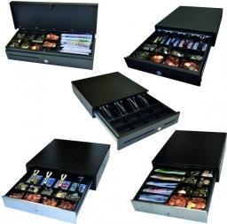 ECD460 Flip Lid Cash Drawer - Black SS Front 460 x 170 x - 100 RJ11 cable 24v - Warranty 12M