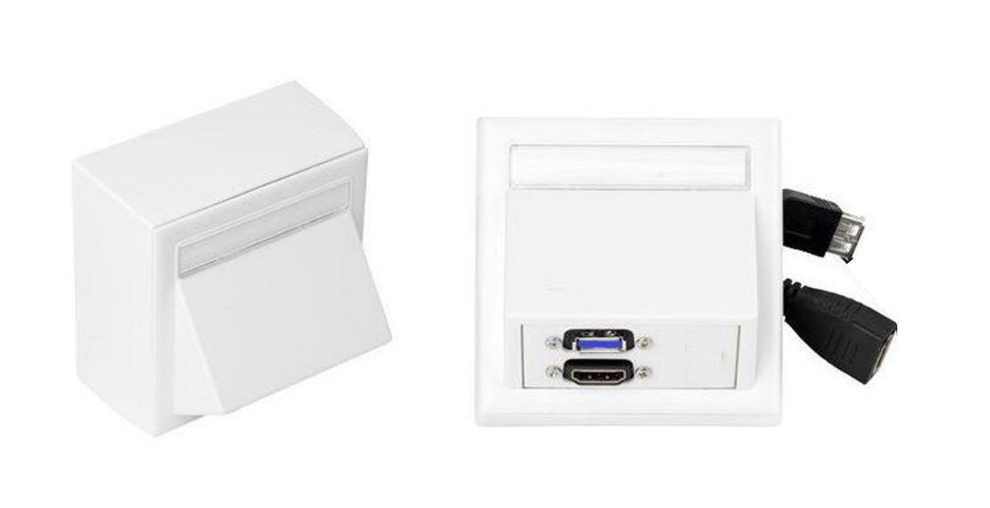 Vivolink WI221261 presa energia HDMI USB A Bianco (Wall HDMI USB3.0 inc - Thorsmann wall box - Warranty 12M)