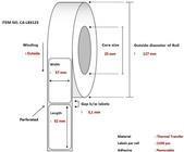 Label 57 x 32 mm. Core 25, - Thermal Transfer. Removable, - 2100 labels per roll. 12 rolls per box. Thermal transfer labels, Wh