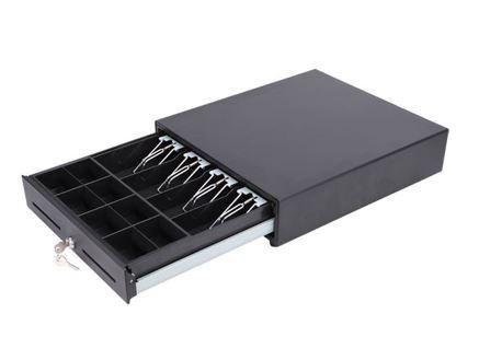 350 mm cash drawer 4B/8C - 350 x 405 x 90 mm - Black - Warranty 24M