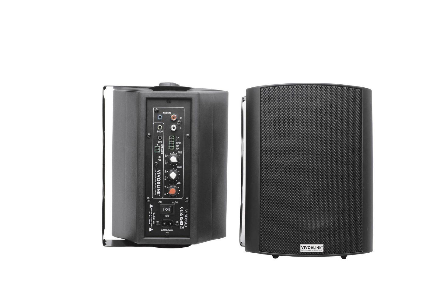Vivolink VLSP65AB altoparlante 2-vie Nero Cablato 60 W (Active Speaker Set Black. - Warranty 36M)