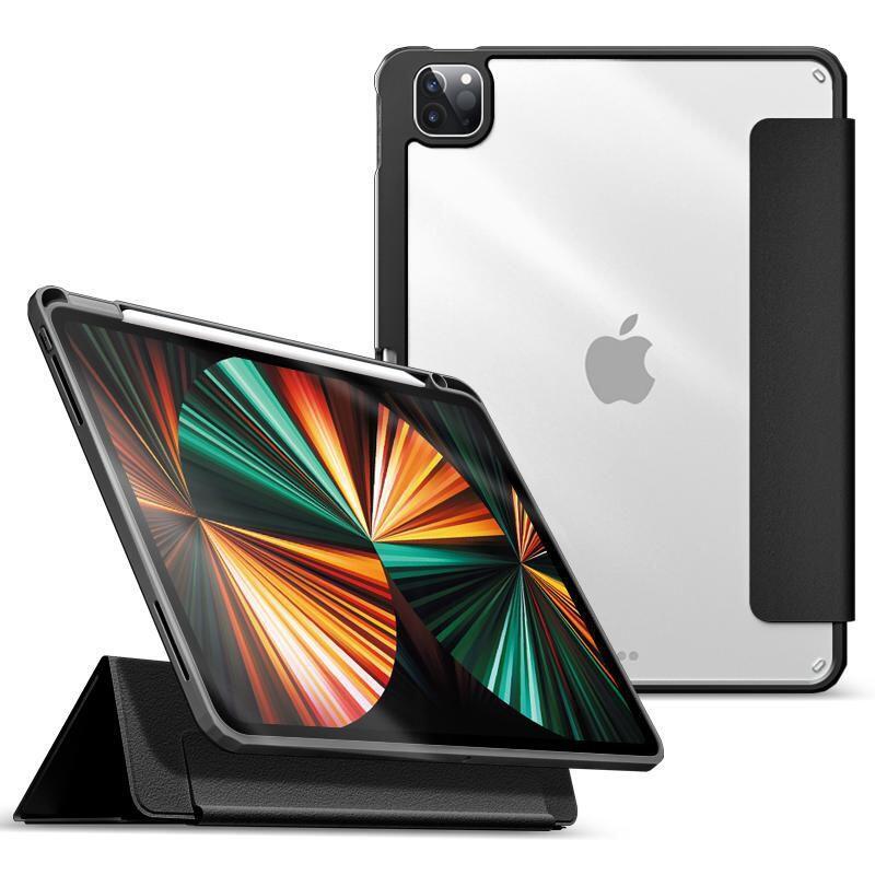 eSTUFF BOSTON 279 cm 11 Custodia a libro Nero (BOSTON Detachable Mirror - Pencil Case iPad Pro 11 - 2022/2021. Black front/Tran