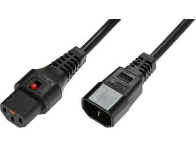 Microconnect PC1070 cavo di alimentazione Nero 4 m Accoppiatore C14 Accoppiatore C13 (Extension cord with IEC LOCK - C13-C14 4m
