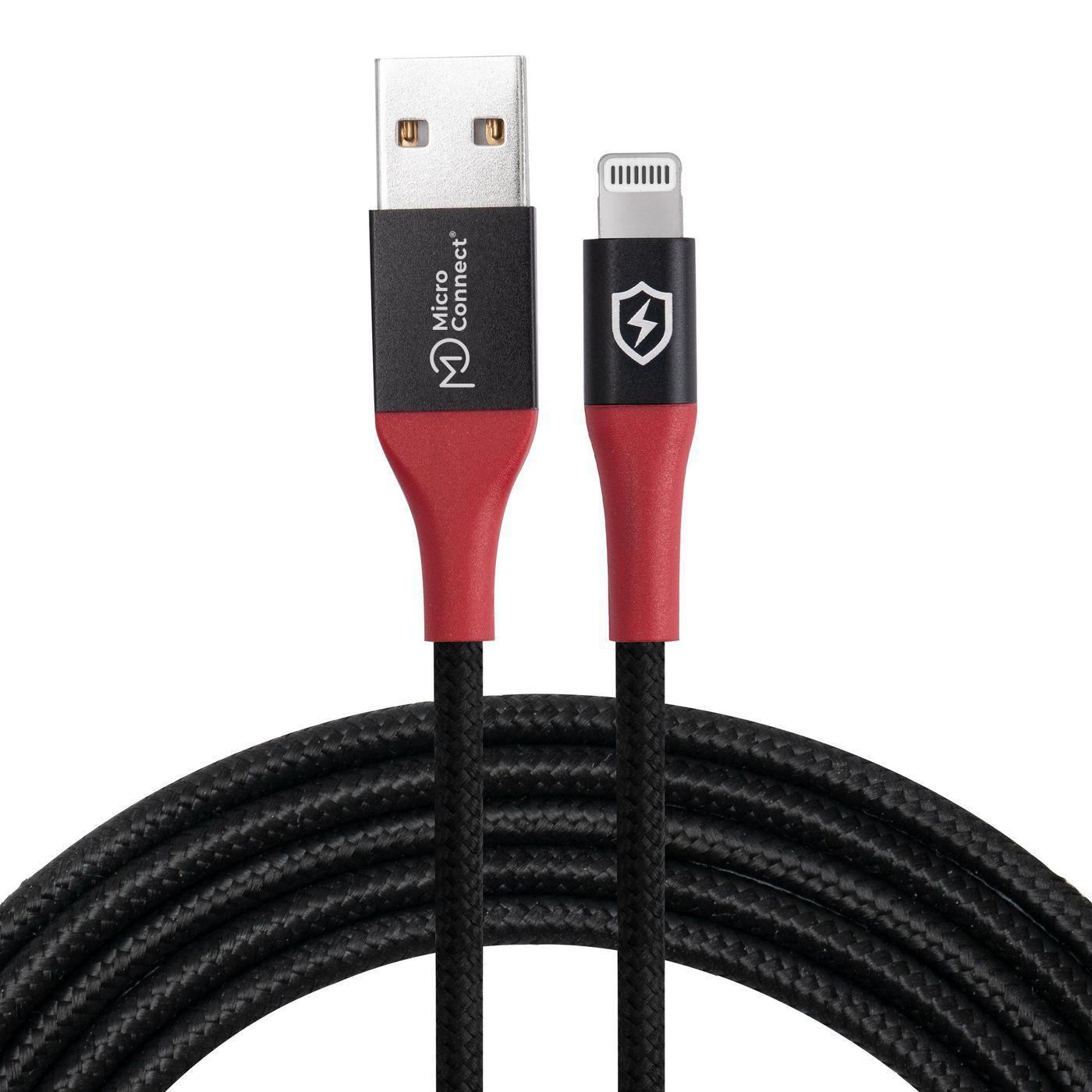 Microconnect MC-ALIGHTNING-SC cavo Lightning 1,5 m Nero (Safe Charge USB-A to - Lightning Data Blocker cable - 1.5m - Warranty: