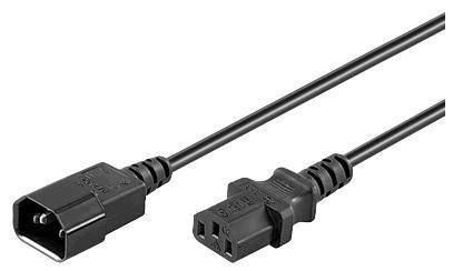 Microconnect PE040670 1AC outlets 7m Nero prolunghe e multiple (Power Cord C13 - C14 7m black - Extension Cable10A/250V - H05VV