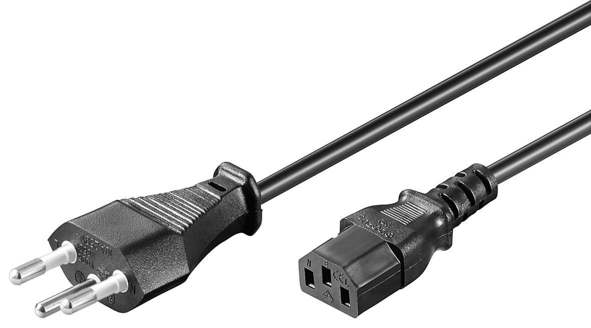 Microconnect PE160418 cavo di alimentazione Nero 18 m Spina di alimentazione di tipo J Accoppiatore C13 (Power Cord Swiss - C13