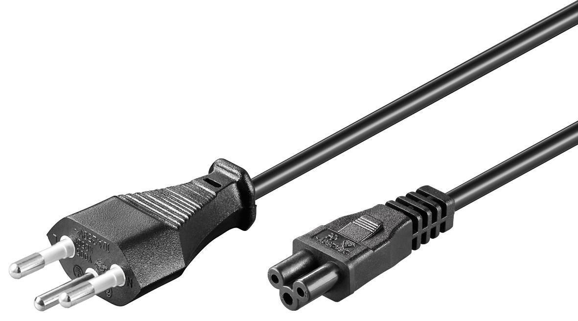 Microconnect PE160818 cavo di alimentazione Nero 18 m Spina di alimentazione di tipo J Accoppiatore C5 (Power Cord Swiss - C5 1