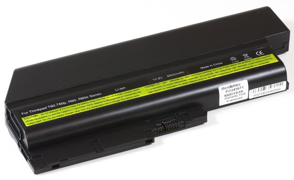 CoreParts MBI1938 ricambio per laptop Batteria (Laptop Battery for Lenovo - 71Wh 9 Cell Li-ion 10.8V - 6.6Ah Black 71Wh 9 Cell