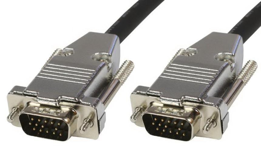 Microconnect MONGG10B METAL cavo VGA 10 m VGA [D-Sub] Nero (SVGA HD15 10m M-M Black - DoubleShielded w/metal house - 14pcs/box