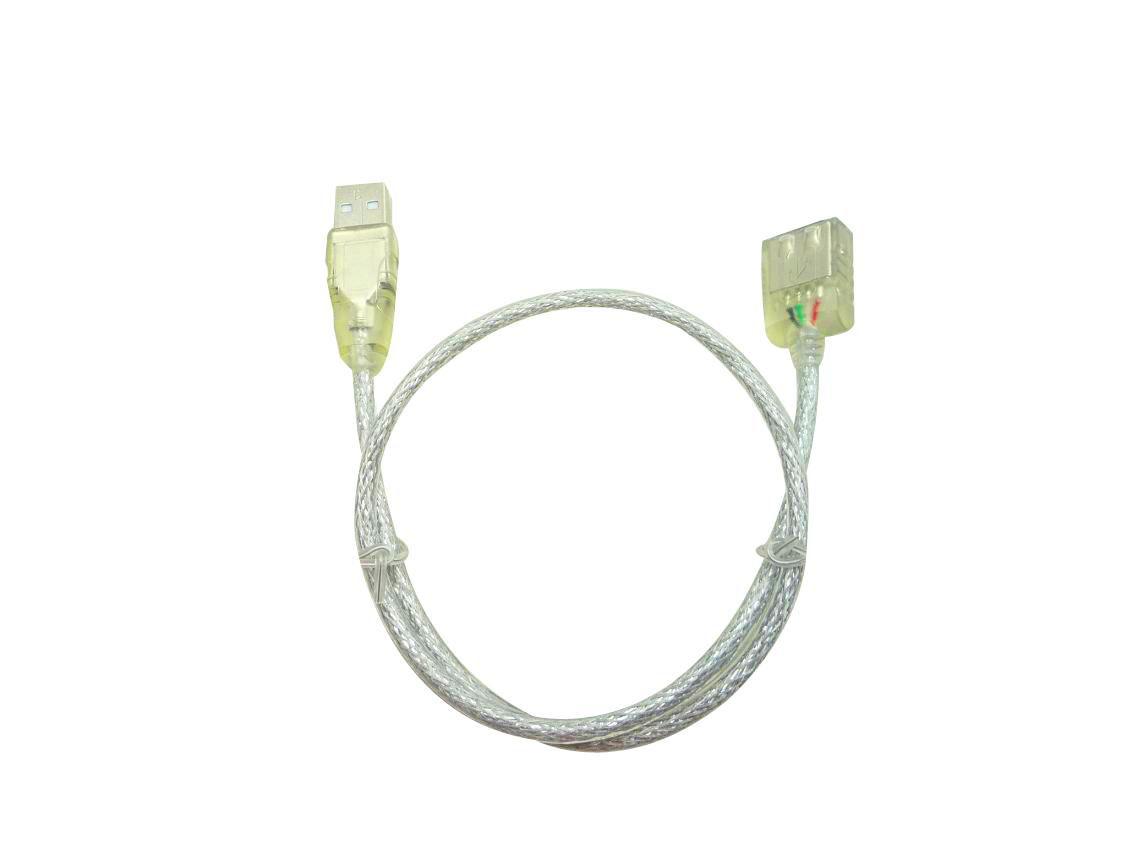 Microconnect USB 2.0 A-A 0.5m M-F cavo USB 05 m USB A Trasparente (USB2.0 Extension A-A 05m M-F - Transperant Hi-Speed cable -