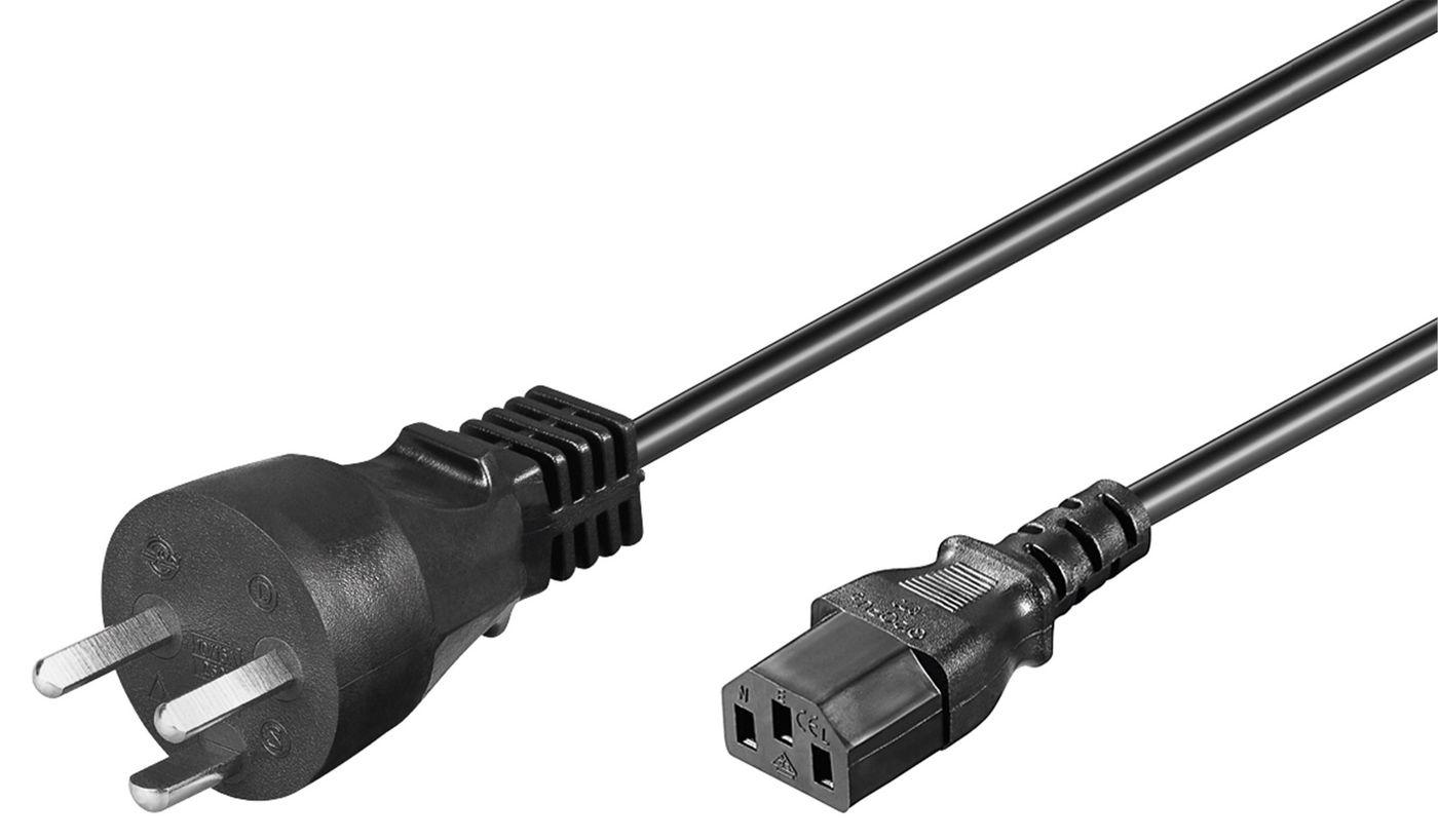 Microconnect PE120450 cavo di alimentazione Nero 5 m Accoppiatore C13 (Power Cord DK 5m IEC320 EDB. - Danish power plug black -
