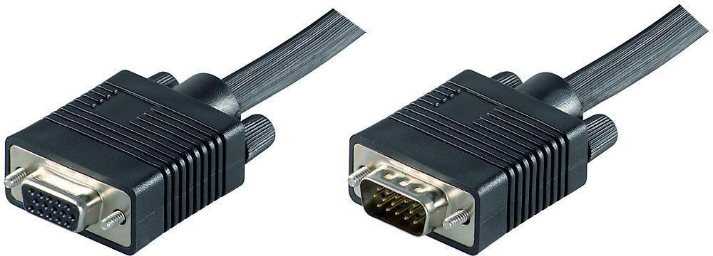 Microconnect MONGH5B cavo VGA 5 m VGA [D-Sub] Nero (Full HD SVGA HD15 Extension 5m - Extension cable, Black - Resolution : 1920