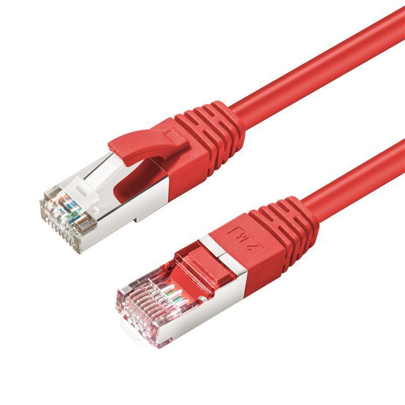 Microconnect SSTP6005R cavo di rete Rosso 05 m Cat6 S/FTP S-STP (S/FTP CAT6 0.5m Red LSZH - PiMF Pairs in metal foil - 4x2xAWG