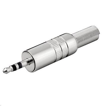 Microconnect AUDLL cavo di collegamento 3.5 mm Argento (plug - 3.5 mm - stereo - metal version - with cable protector - Warrant