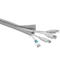 Microconnect CABLESOCK2 cavo proiettore Gestione cavo Argento (Cablesock W/hook and loop 1,8m - Tube dimameter: 2-4cm Silver -
