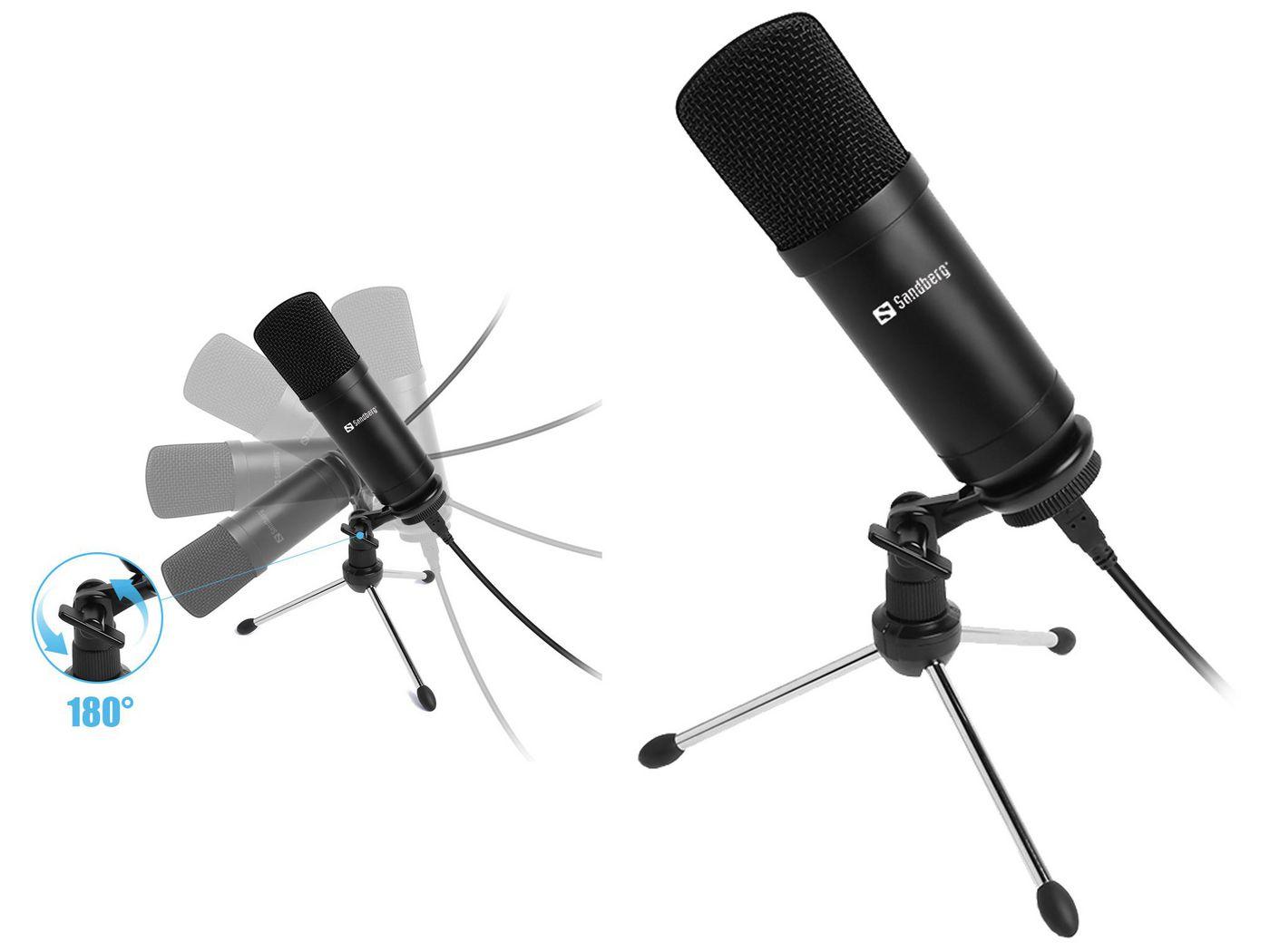Sandberg Streamer USB Desk Microphone (Streamer USB Desk Microphone - Streamer USB Desk Microphone - Studio microphone -38 dB 3