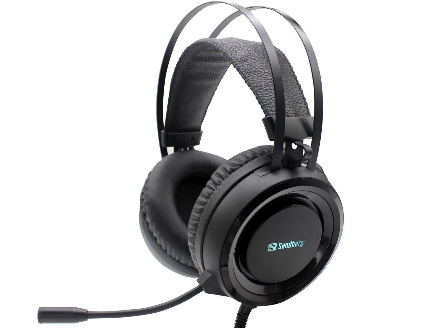 Sandberg 126-22 cuffia e auricolare Cablato A Padiglione Giocare Nero (Dominator Headset - Dominator Headset Headset - Head-ban