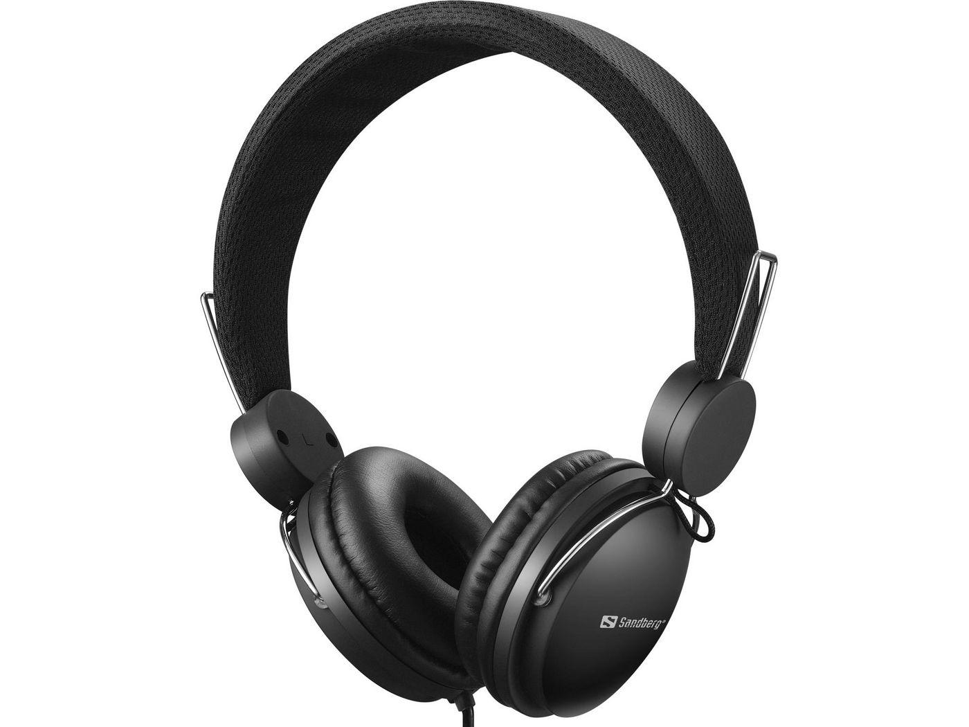 Sandberg 126-34 cuffia e auricolare Cablato A Padiglione Musica e Chiamate Nero (MiniJack Headset with Line-Mic - 126-34 Headse