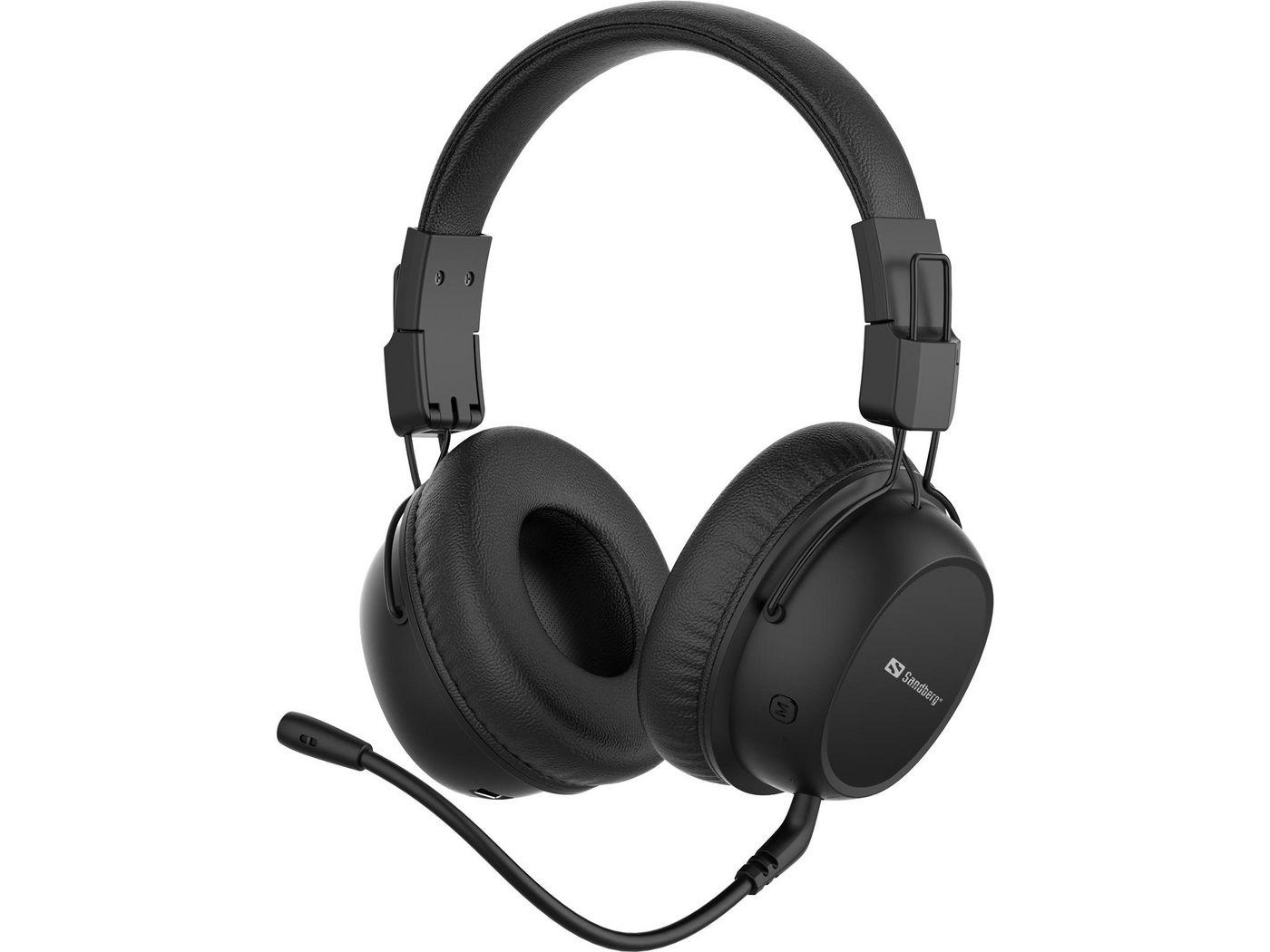 Sandberg 126-36 cuffia e auricolare Wireless A Padiglione Giocare USB tipo-C Bluetooth Nero (Bluetooth Headset ANC FlexMic - Bl