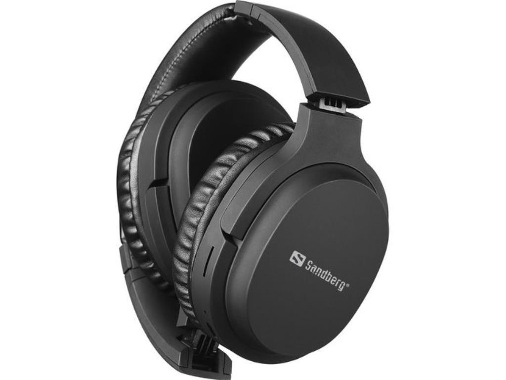 Sandberg 126-37 cuffia e auricolare Con cavo e senza cavo A Padiglione Musica e Chiamate USB tipo-C Bluetooth Nero (Play'n Go W