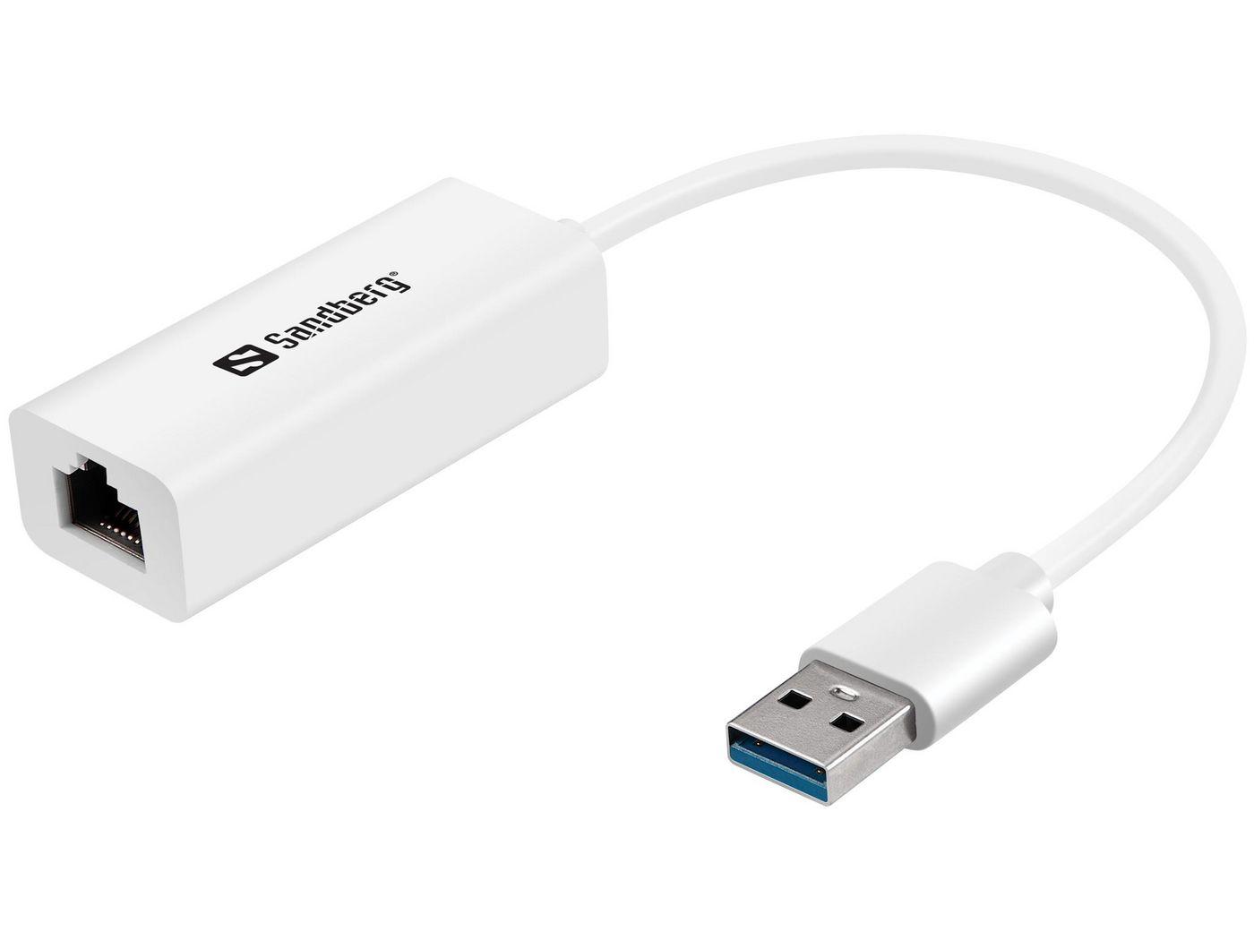 Sandberg USB3.0 Gigabit Network Adapter (USB3.0 Gigabit Network Adapter - USB3.0 Gigabit Network - Adapter USB-A RJ-45 Male/Fem