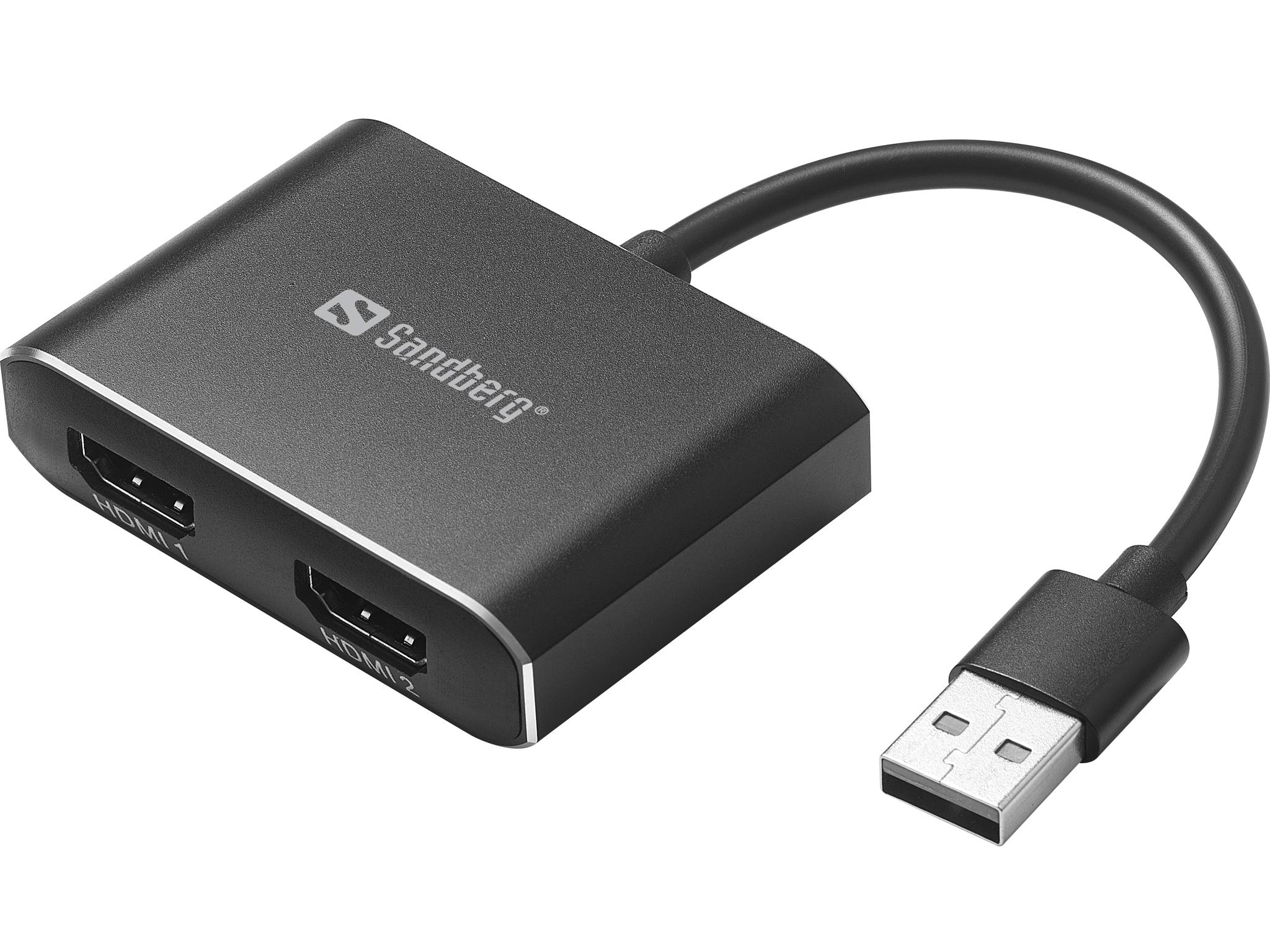 Sandberg 134-35 adattatore grafico USB Nero