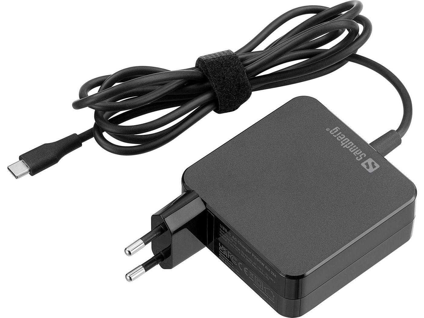 Sandberg USB-C AC Charger PD65W EU 2M (USB-C AC Charger PD65W EU 1M - Warranty 60M)