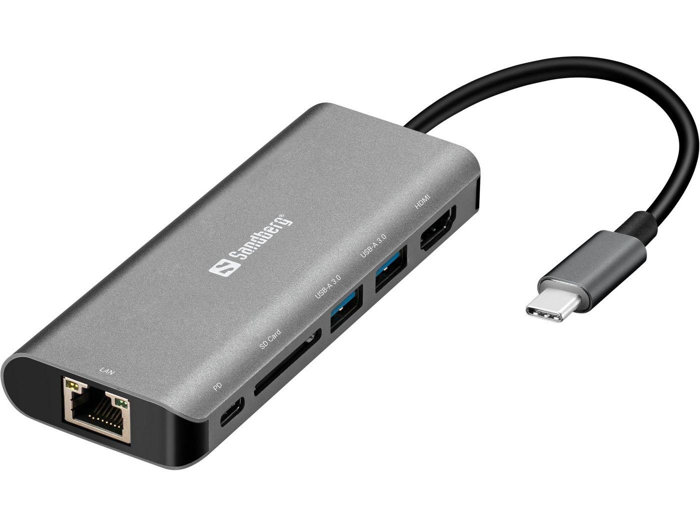 Sandberg USB-C Dock HDMILANSDUSB100W (USB-C Dock HDMILANSDUSB - 100W USB-C Dock - HDMILANSDUSB61W USB 3.2 Gen 1 3.1 Gen 1 Type-