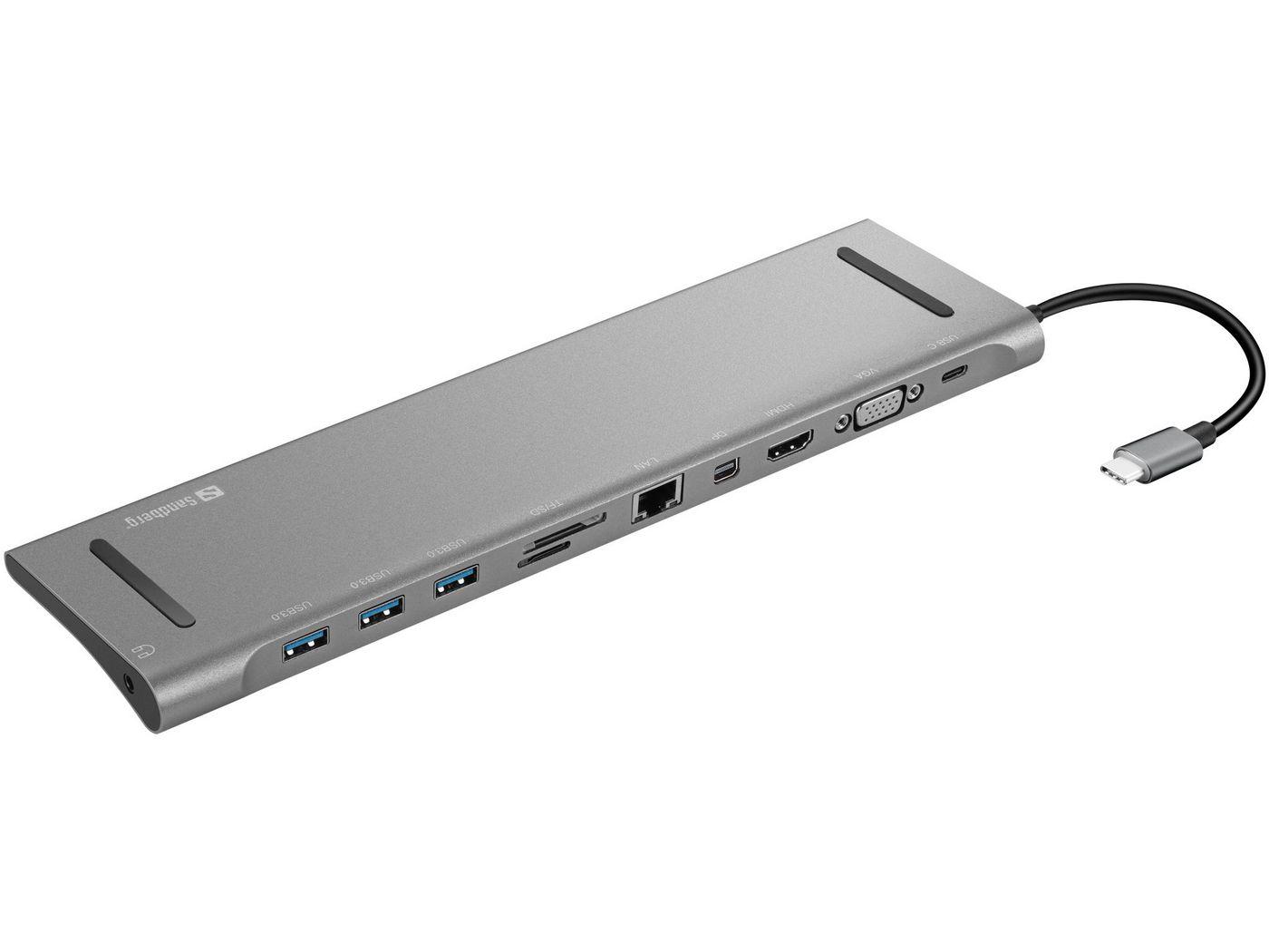 Sandberg USB-C All-in-1 Docking Station (USB-C All-in-1 Docking Station - USB-C All-in-1 Docking - Station USB 3.2 Gen 1 3.1 Ge