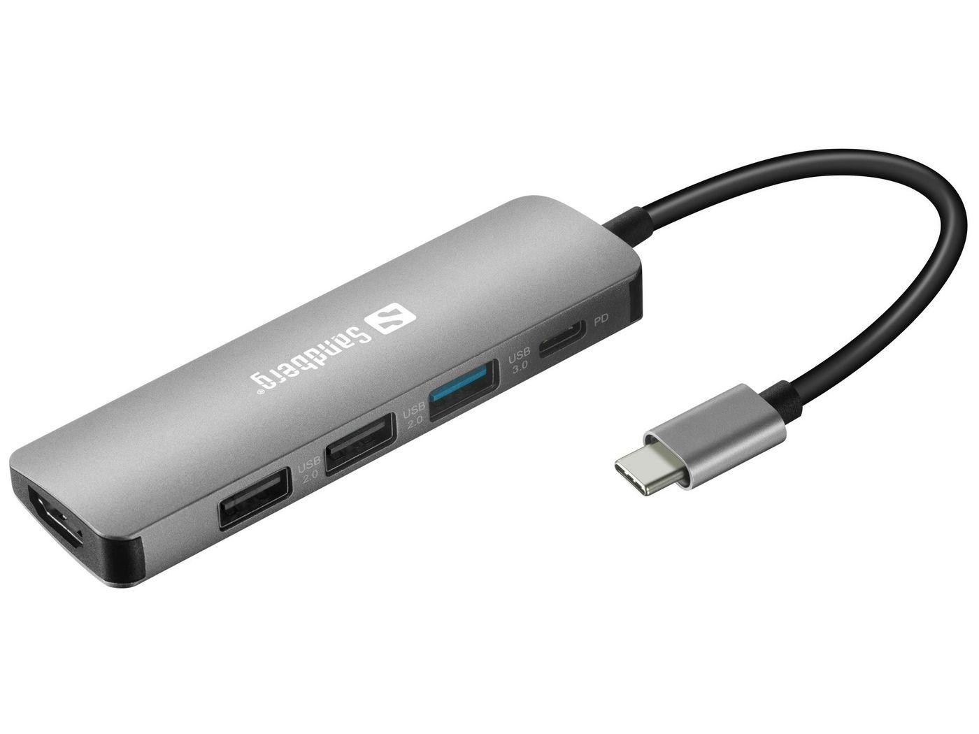 Sandberg USB-C Dock HDMI3xUSBPD 100W (USB-C Dock HDMI3xUSBPD 100W - USB-C Dock HDMI3xUSBPD - 100W Wired USB 3.0 3.1 Gen 1 Type-