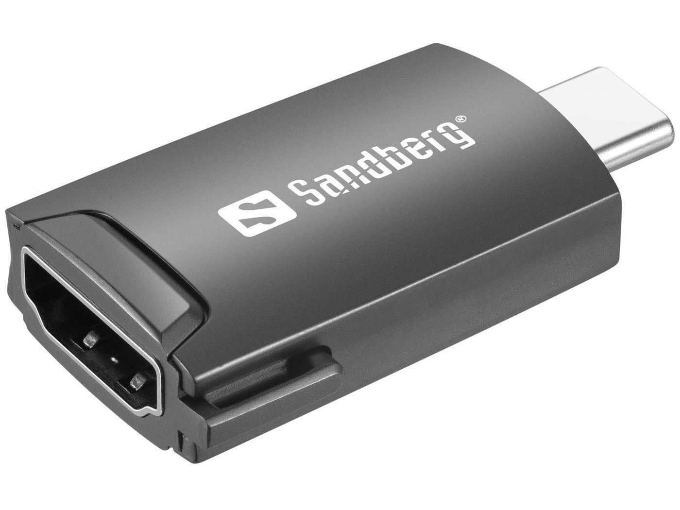 Sandberg USB-C to HDMI Dongle (USB-C to HDMI 4K60Hz Dongle - USB-C to HDMI Dongle USB-C - HDMI Male/Female Black - Warranty 60M)