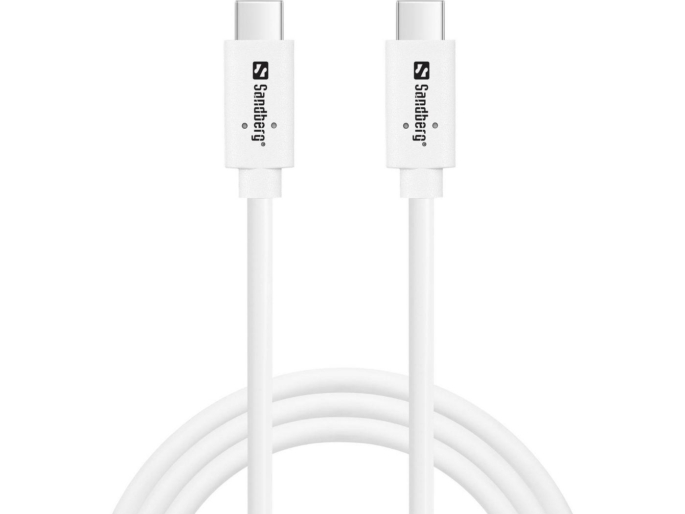 Sandberg 136-53 cavo USB USB 3.2 Gen 2 (3.1 Gen 2) 1 m USB C Bianco