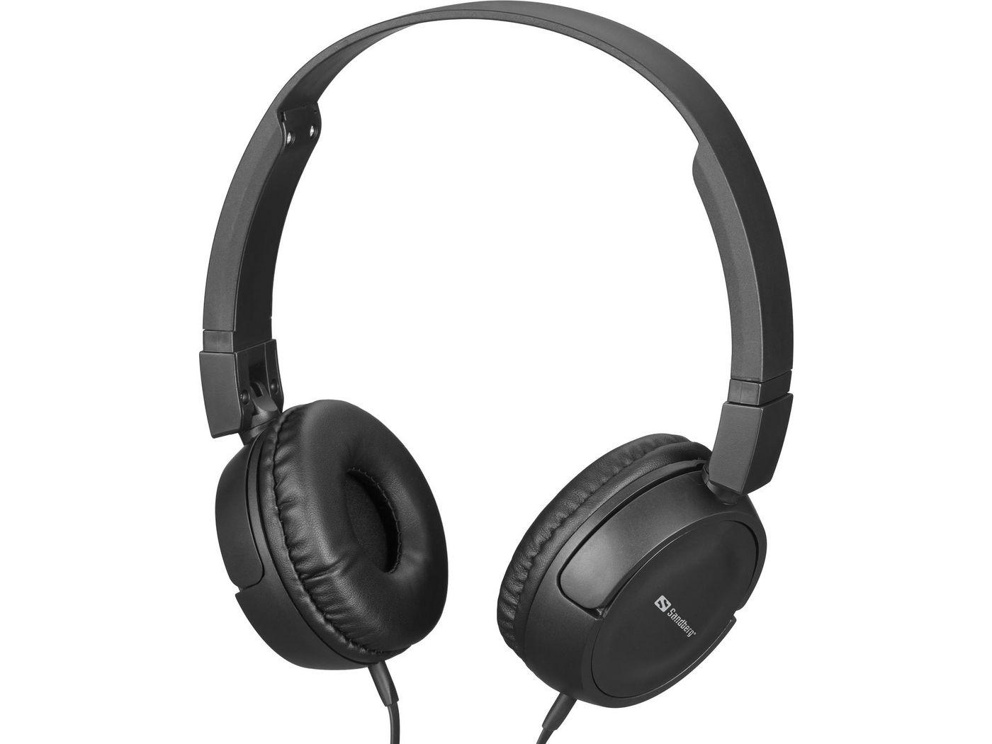 Sandberg Saver MiniJack HeadPhoneTravel Cuffie Cablato A Padiglione Viaggiare Nero