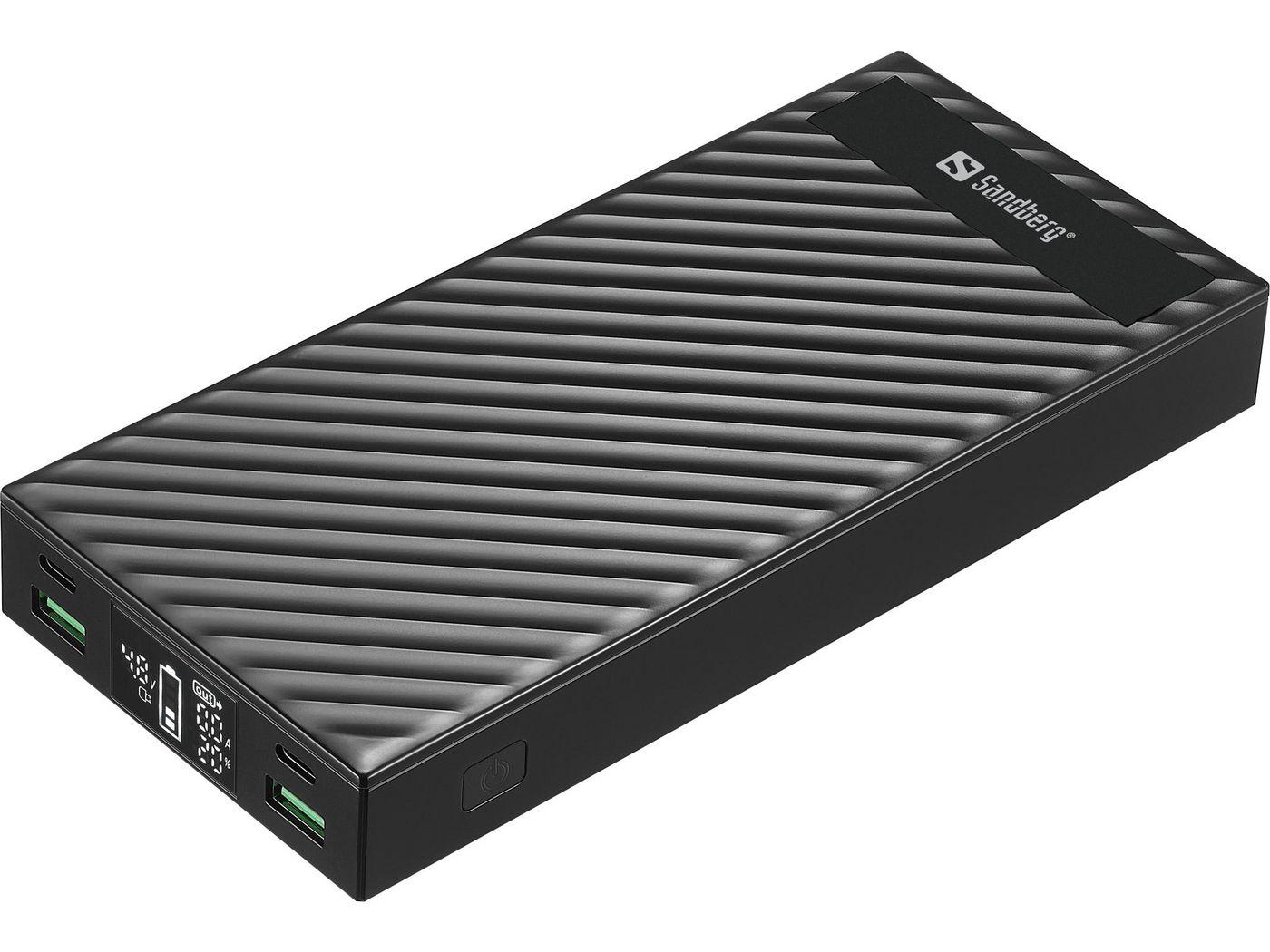 Sandberg 420-87 batteria portatile Ioni di Litio 30000 mAh Nero (Powerbank 2xUSB-C PD100W 30000 - Warranty: 60M)