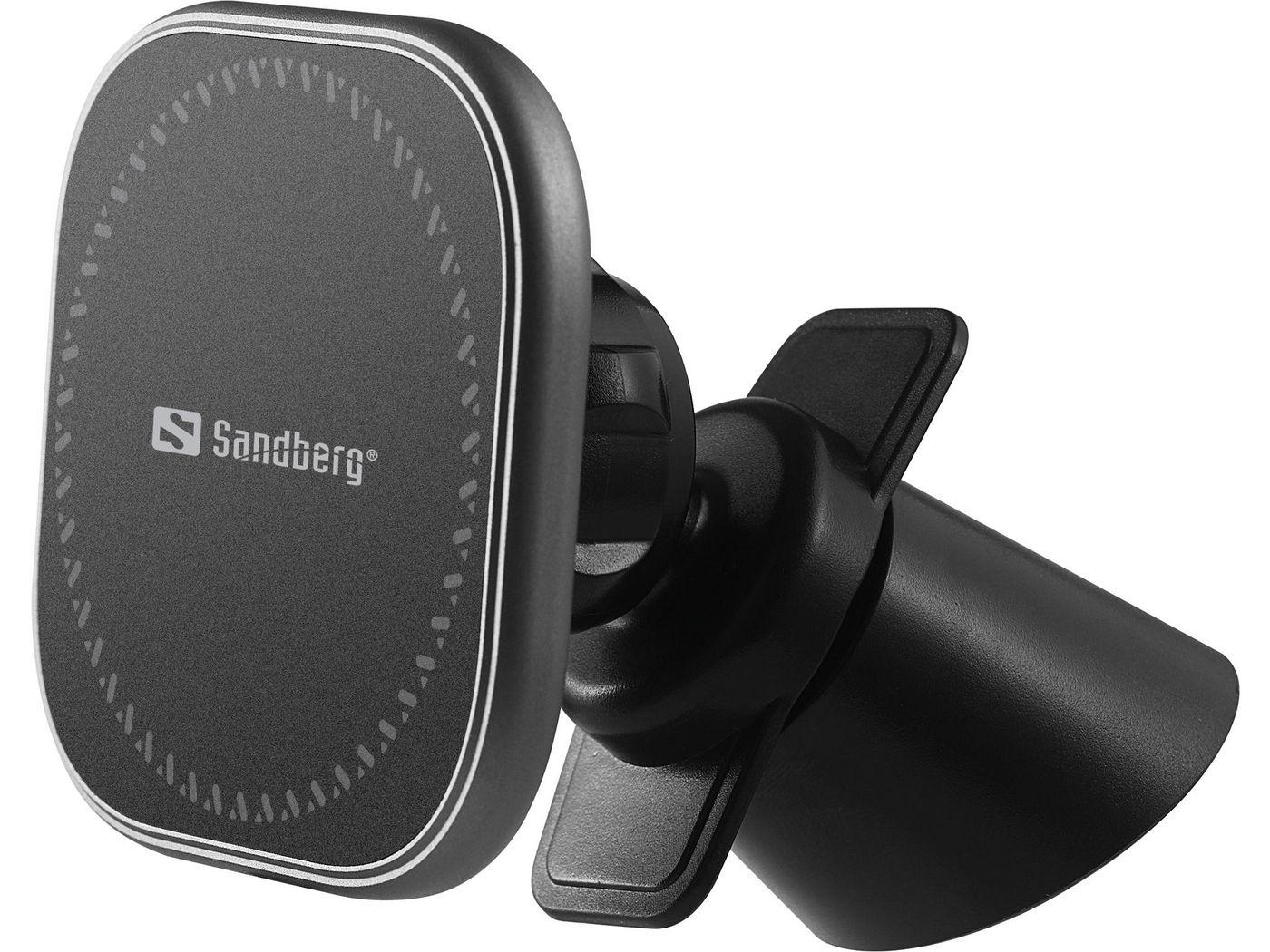 Sandberg 441-47 Caricabatterie per dispositivi mobili Smartphone Nero USB Carica wireless Auto (In Car Wireless Magnetic 15W -