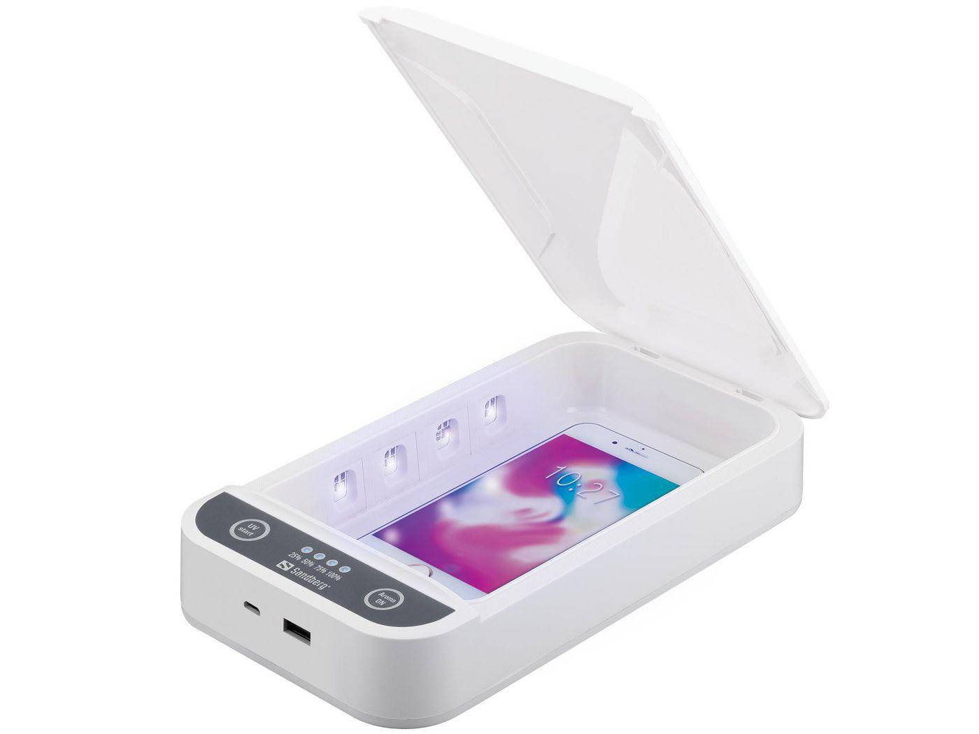 Sandberg UV Sterilizer Box 7'' USB (UV Sterilizer Box 7 USB - UV Sterilizer Box 7'' USB, - White, 280 nm, USB, 277 mm, 125 mm,