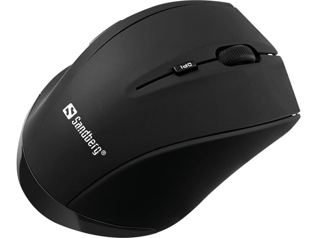 Sandberg Wireless Mouse Pro (Wireless Mouse Pro - Wireless Mouse Pro, - Right-hand, Optical, RF Wireless, 1600 DPI, Black - War