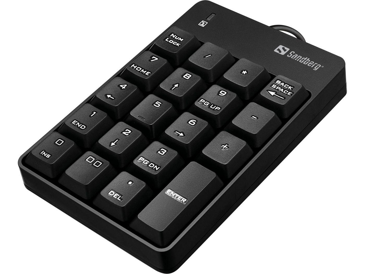 Sandberg USB Wired Numeric Keypad (USB Wired Numeric Keypad - USB Wired Numeric Keypad - USB Notebook/PC Membrane Tactile 3 mil