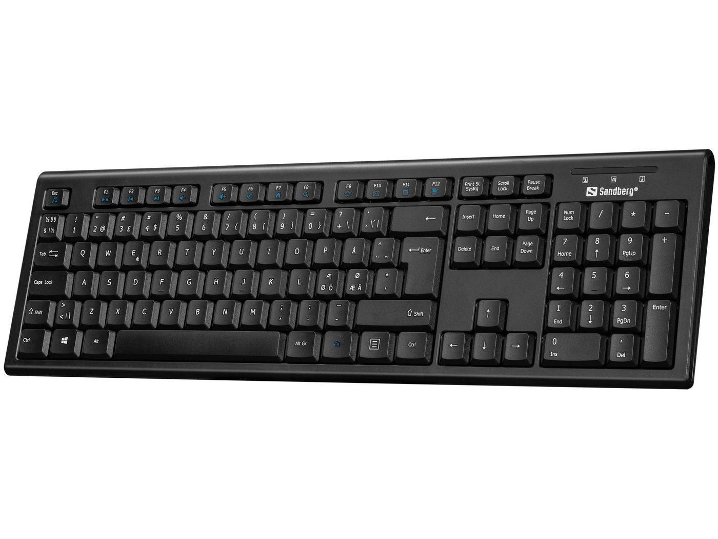 Sandberg USB Wired Office Keyboard Nord (Wired USB Office Keyboard Nord - USB Wired Office Keyboard - Nord Standard Wired USB M