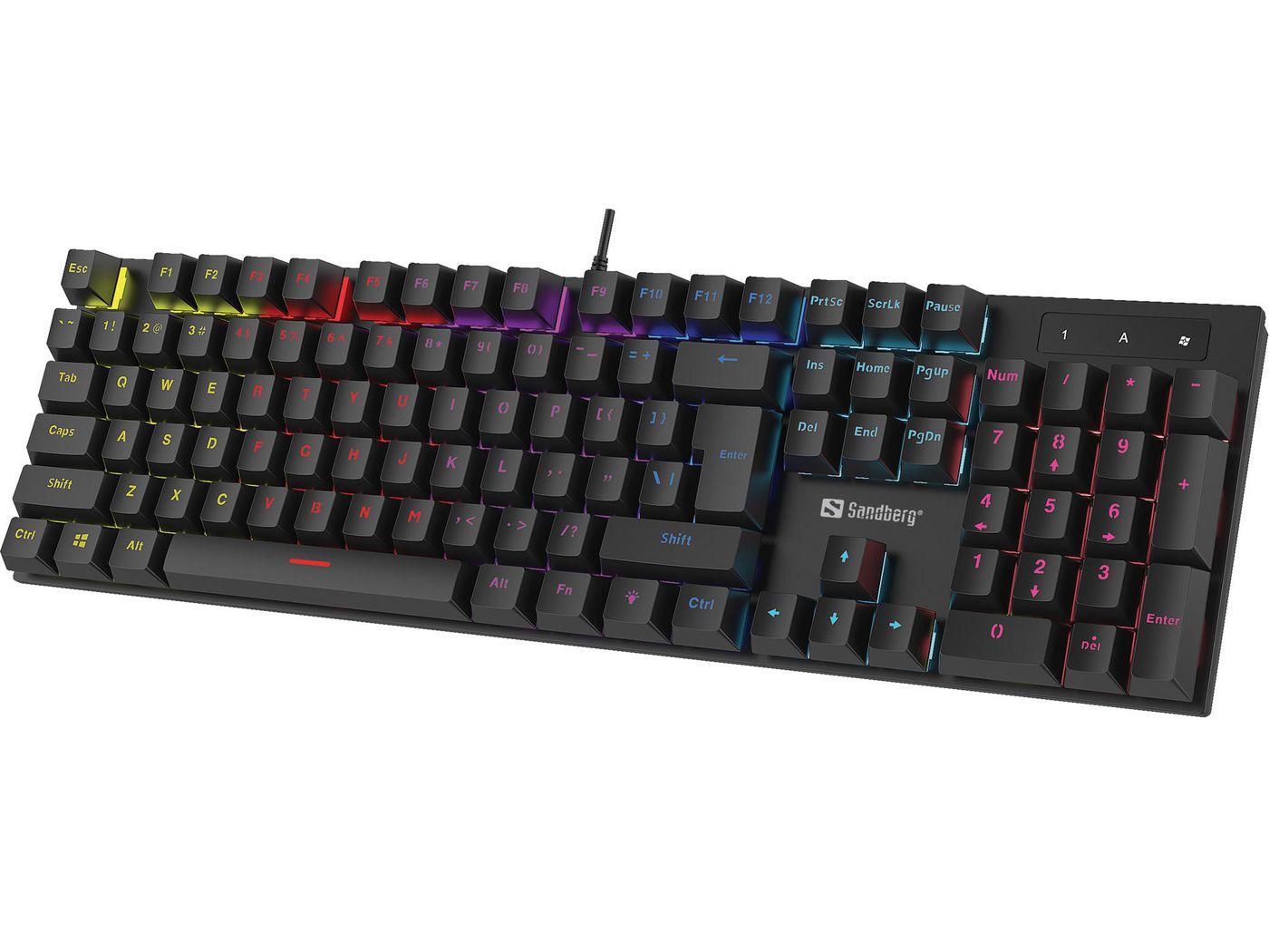Sandberg 640-29 tastiera USB QWERTY Nordic Nero (Mechanical Gamer Keyboard NORD - Mechanical Gamer Keyboard NORD - Warranty 60M)