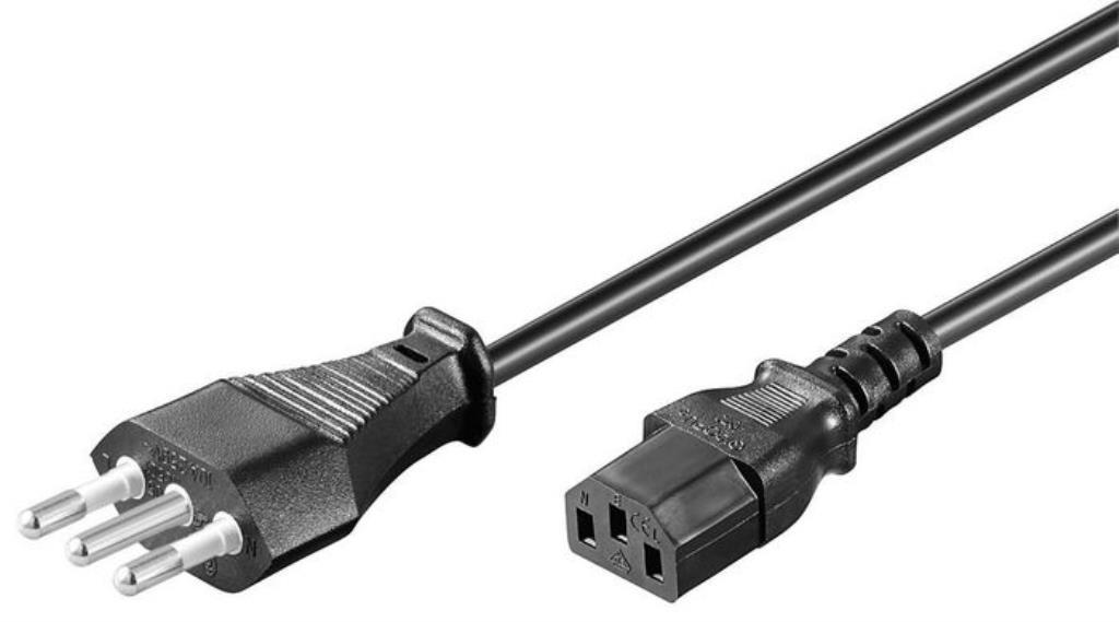 Cavo alimentazione PC maschio C13 - Spina ITA 10A 1.8mt