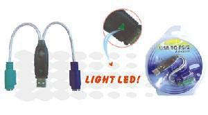 USB A - Converter 2x PS/2 03m