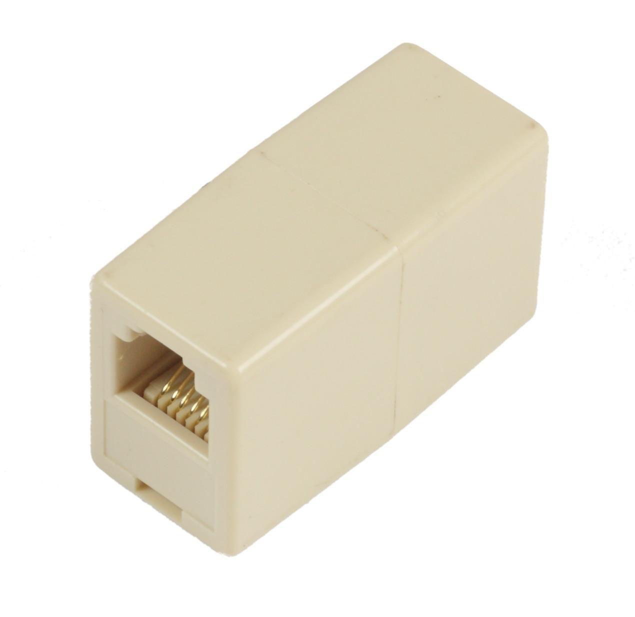 Microconnect Adapter RJ11-RJ11 Bianco (Modular Adapter RJ12-RJ12 F/F - 6P/6C UTP Connection - Allocation 11 Plastic housing - W
