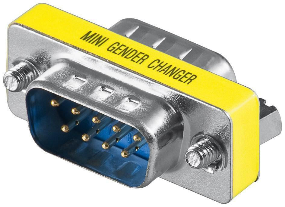 Microconnect MOD99 adattatore per inversione del genere dei cavi DB9 Blu (Mini Gender DB9 Male - Male - D-SUB/RS-232 male 9-pin