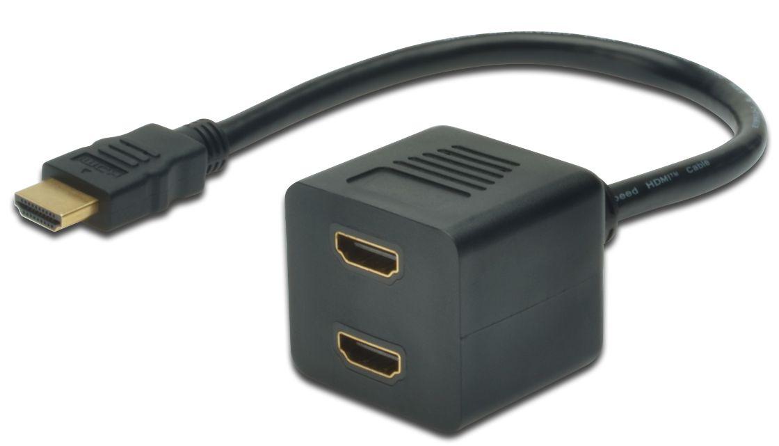 Microconnect MONJK8 cavo HDMI 02 m HDMI tipo A Standard 2 x HDMI Type A Standard Nero (HDMI Y-Splitter Cable - type A -2xtype A
