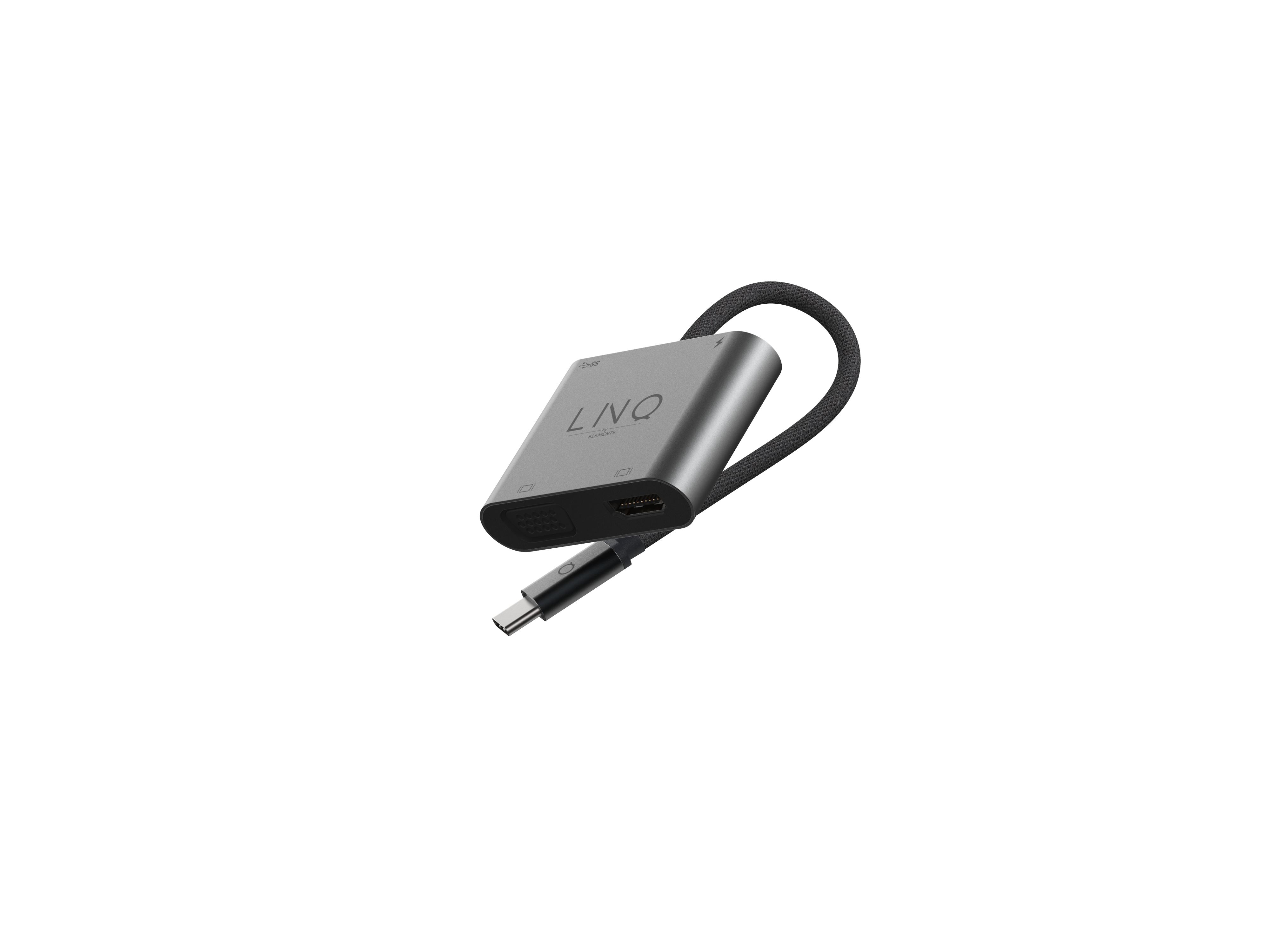 LINQ byELEMENTS 4in1 USB-C HDMI AdapterC