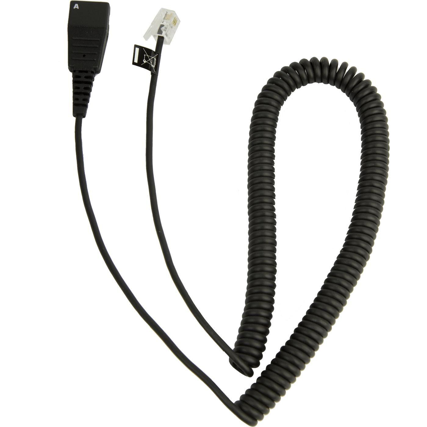 Jabra GN QD to Modular RJ extension coiled cord for Cisco IP